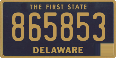 DE license plate 865853