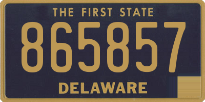 DE license plate 865857