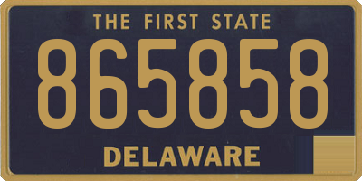 DE license plate 865858