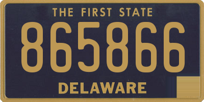DE license plate 865866