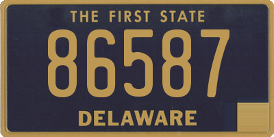 DE license plate 86587