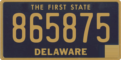 DE license plate 865875