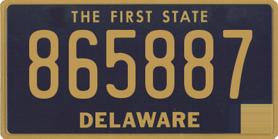 DE license plate 865887