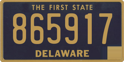 DE license plate 865917