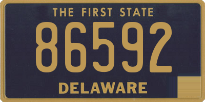 DE license plate 86592