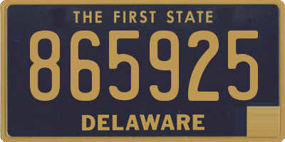DE license plate 865925
