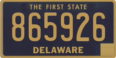 DE license plate 865926