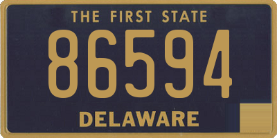 DE license plate 86594