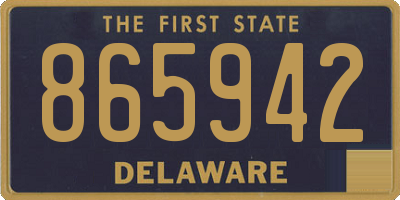 DE license plate 865942