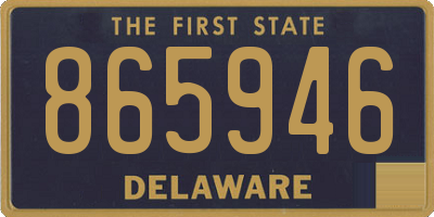 DE license plate 865946