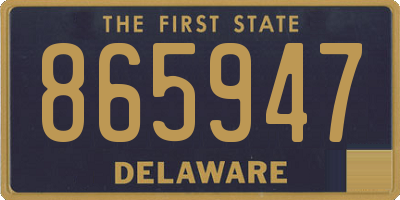 DE license plate 865947