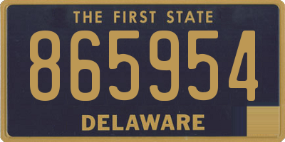 DE license plate 865954