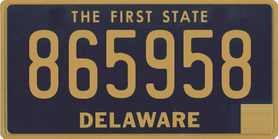 DE license plate 865958