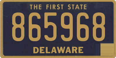 DE license plate 865968
