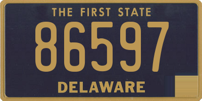 DE license plate 86597