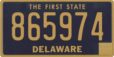 DE license plate 865974