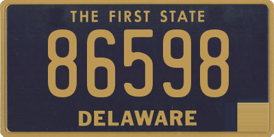 DE license plate 86598