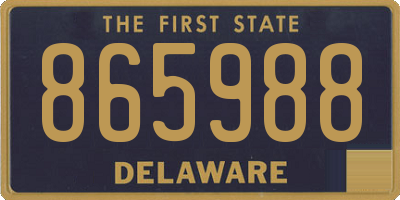 DE license plate 865988
