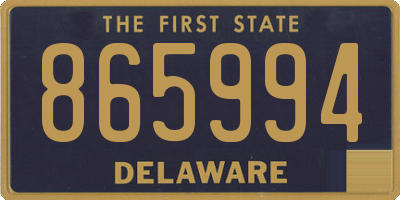 DE license plate 865994