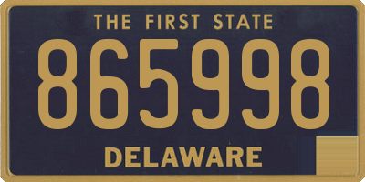 DE license plate 865998