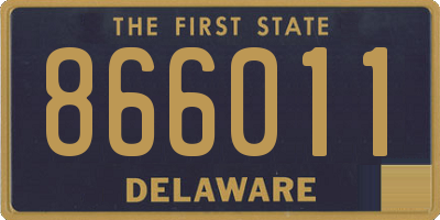 DE license plate 866011