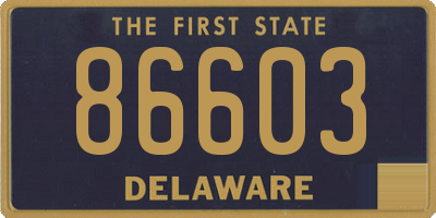 DE license plate 86603