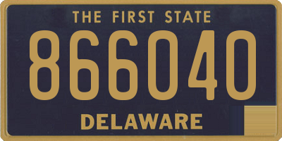 DE license plate 866040