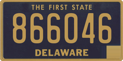 DE license plate 866046