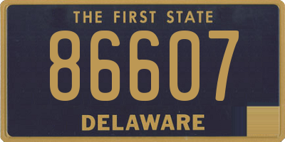 DE license plate 86607