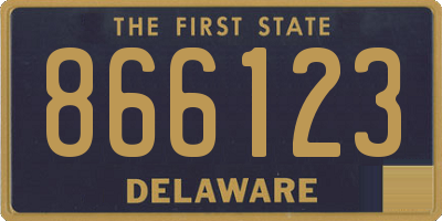 DE license plate 866123