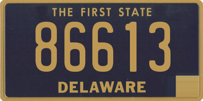 DE license plate 86613