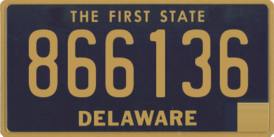 DE license plate 866136