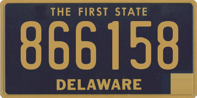 DE license plate 866158