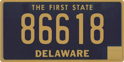 DE license plate 86618