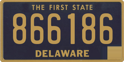 DE license plate 866186