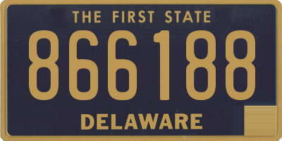 DE license plate 866188