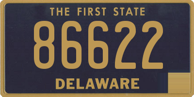 DE license plate 86622