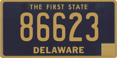 DE license plate 86623