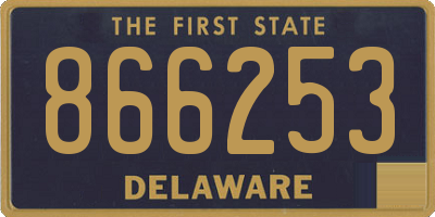 DE license plate 866253
