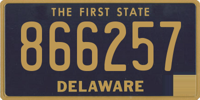 DE license plate 866257