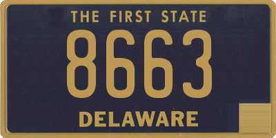 DE license plate 8663