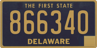 DE license plate 866340