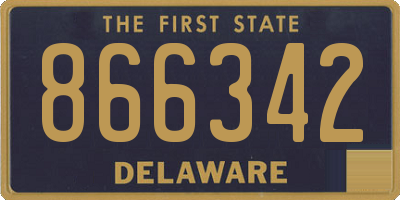 DE license plate 866342