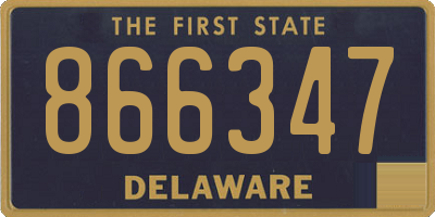 DE license plate 866347