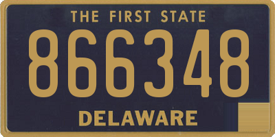 DE license plate 866348