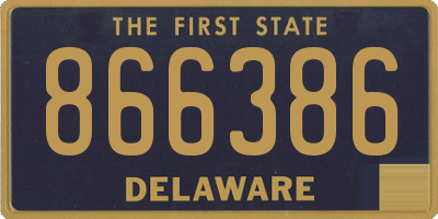 DE license plate 866386