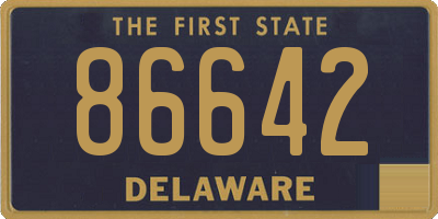 DE license plate 86642