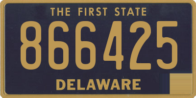 DE license plate 866425