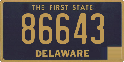 DE license plate 86643