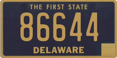 DE license plate 86644